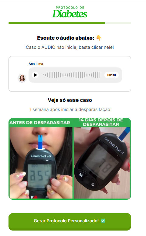 Audio e caso antes depois